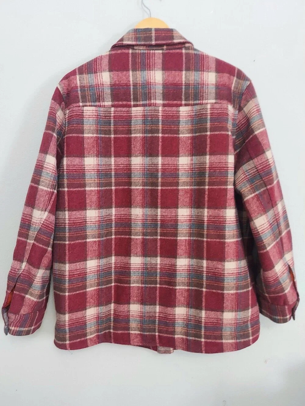 Sundance Wool Blend Quilted Lined Purple Plaid Flannel Shacket Woman M Cabincore